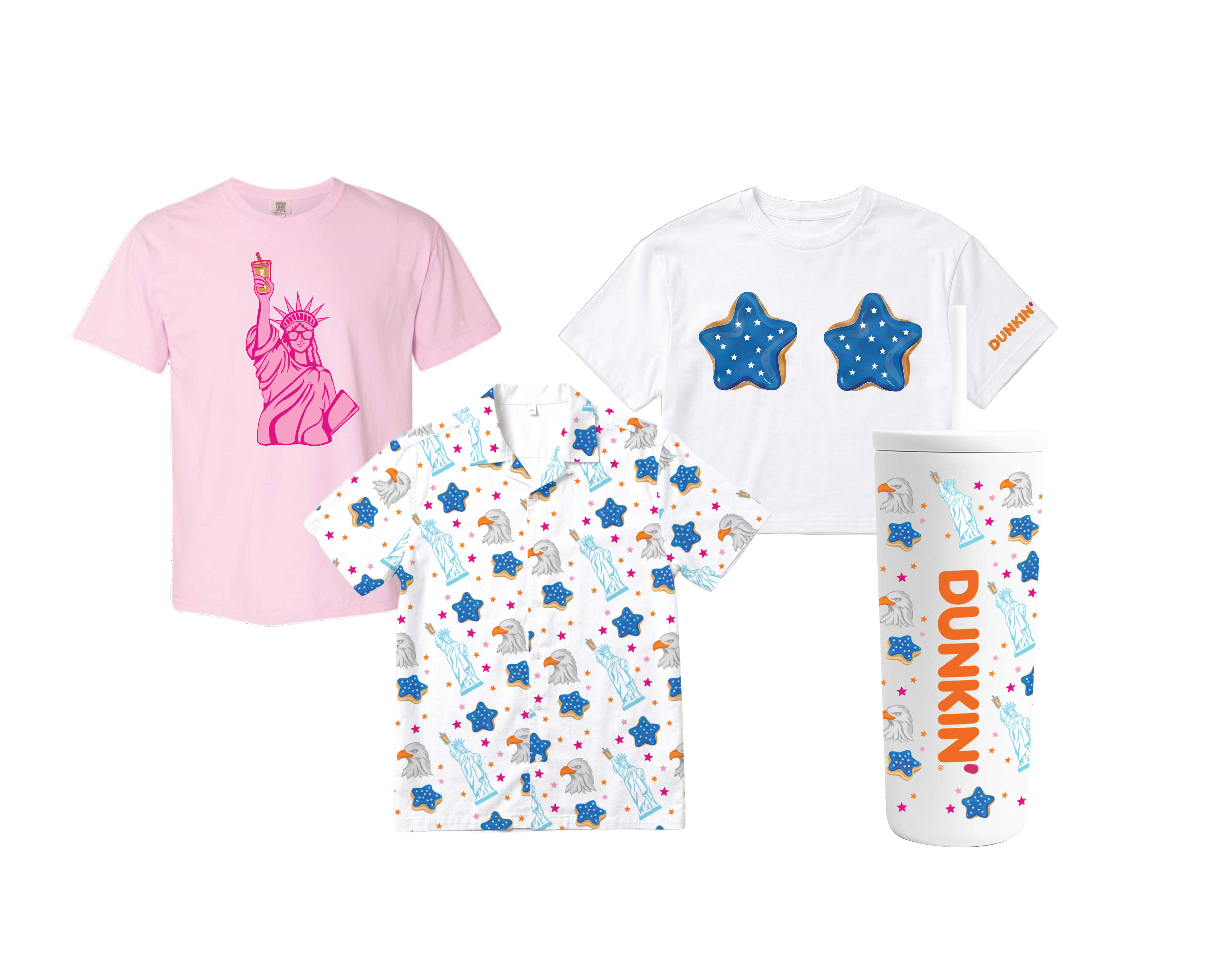 ダンキンドーナツ 2026 イベント限定フィギュア + BIGタンブラー Gear Up for the Fourth with Dunkin'® Americana Merch | Dunkin'